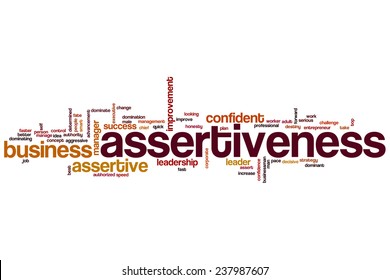 Assertiveness word cloud concept