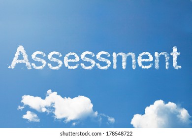 Assessment Cloud Word On Sky