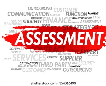 Assessment Word Cloud Business Concept Background Stock Illustration ...