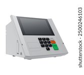 Asset 3D New Version of Brazilian Electronic Voting Machine for Mayor, President, and Councilor Elections with Isolated White Background