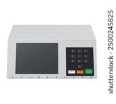 Asset 3D Traditional Version of Brazilian Electronic Voting Machine for Mayor, President, and Councilor Elections with Isolated White Background