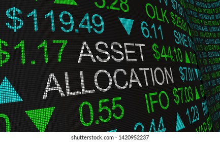 Asset Allocation Portfolio Management Stock Market Investment 3d Illustration