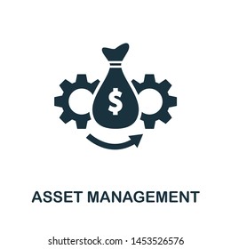 Asset Management Icon Illustration. Creative Sign From Investment Icons Collection. Filled Flat Asset Management Icon For Computer And Mobile. Symbol, Logo Graphics.