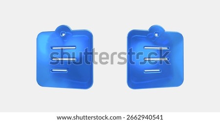assignment 3D icon on isolate white background