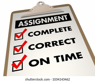 assignment checklist complete correct on 260nw 1034143462