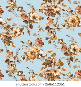 Assorted Hand painted Floral Patterned Decorative Paper Collection