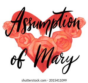 Assumption Mary  Watercolor