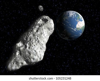 Asteroid Approaching The Earth