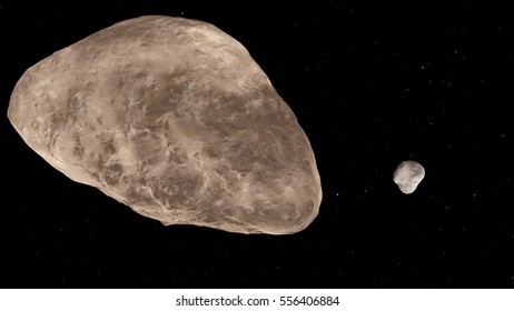 Asteroid In Asteroid Belt (Elements Of This Image Furnished By NASA)