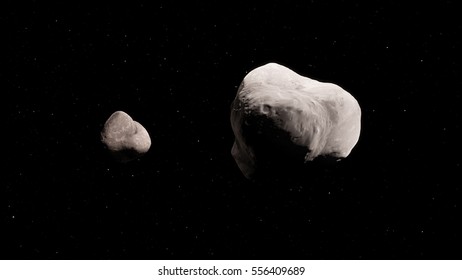 Asteroid In Asteroid Belt (Elements Of This Image Furnished By NASA)