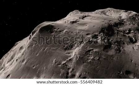 Asteroid in asteroid belt (Elements of this image furnished by NASA)
