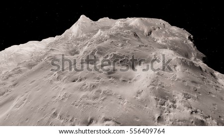 Asteroid in asteroid belt (Elements of this image furnished by NASA)