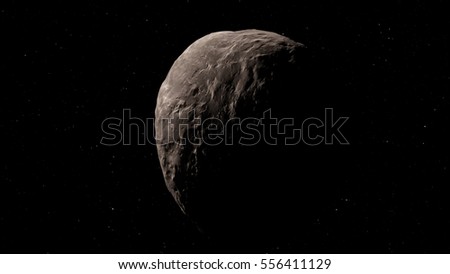 Asteroid in asteroid belt (Elements of this image furnished by NASA)