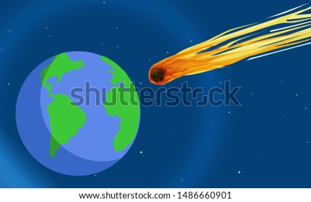 asteroid heeding to planet Earth