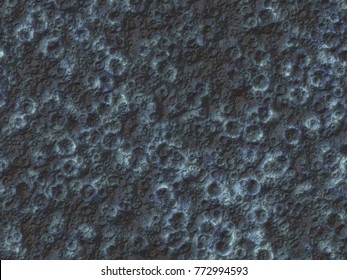 Asteroid Texture With Meteor Impressions