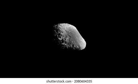 Asteroids Of The Solar System.  Ida And Dactyl.  Ida Is A Small Main-belt Asteroid That Belongs To The Koronid Family.  Later Observations Identified Ida As An S-class Rock. Realistic 3d Render