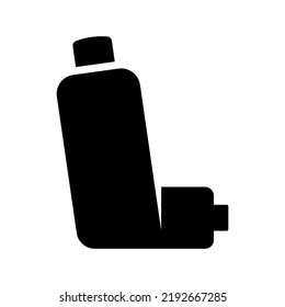 Asthma Inhaler Icon. Lung Disease Treatment Illustration