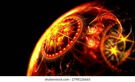 Astrological animation featuring vibrant celestial graphics and cosmic elements for immersive background use