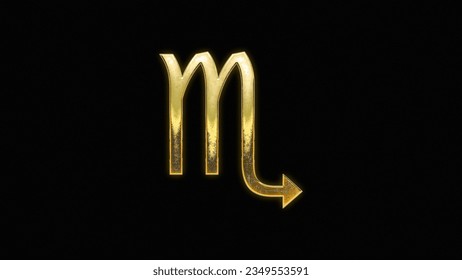 Astrology symbols signs icons background gold scorpio - Powered by Shutterstock