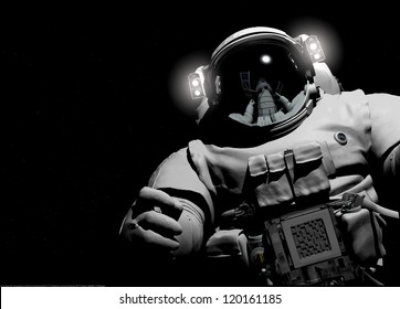 Astronauta fondo negro 