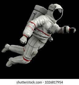 astronaut the black background