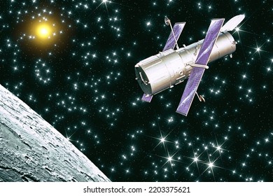 Astronaut Outer Space Science Scene Elements Stock Illustration ...