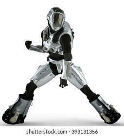 astronaut ready to figth