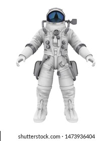 Astronaut White Isolated. 3D Rendering