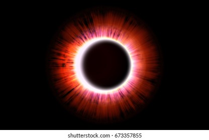 Astronomical Phenomenon Full Solar Eclipse 3d Stock Illustration 