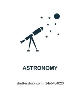 Astronomy Icon Illustration. Creative Sign From Science Icons Collection. Filled Flat Astronomy Icon For Computer And Mobile. Symbol, Logo Graphics.