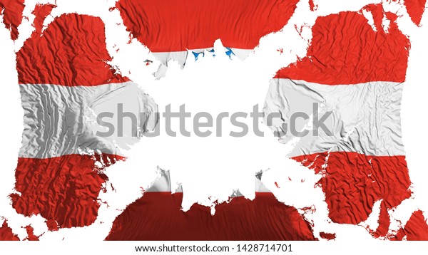 Asuncion, capital of Paraguay\
torn flag fluttering in the wind, over white background, 3d\
rendering