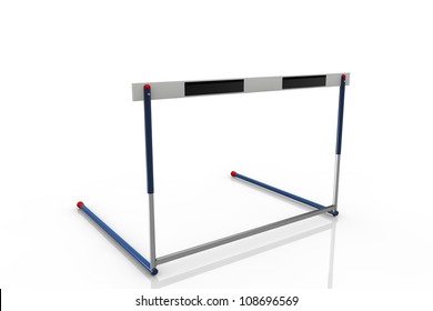 Hurdle 3d Illustration On White Background Stock Illustration 1793404390