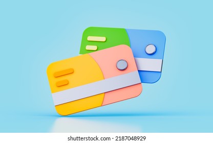 Atm Card Sign 3d Render Concept For Debit Credit National Id Office User Id Information 