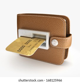 ATM Cash Point Slot In The Wallet