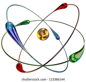 Atom In Cold Fusion Nuclear Reactions At Room Temperature Is A Cheap And Abundant Source Of Energy. 3d Model