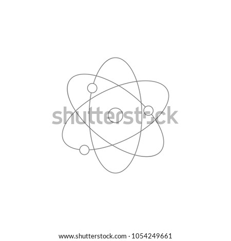 atom icon. Simple element illustration. atom symbol design template. Can be used for web and mobile on white background