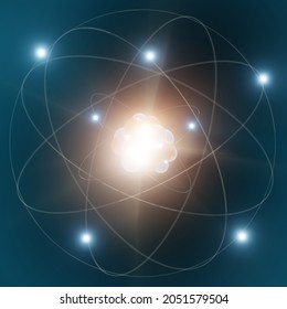 Atom, Radioactive Decay Concept, 3d Illustration