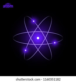 Atom Structure Light Effect Illustration Stock Illustration 1160351182 ...