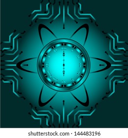 The Atomic Clock On The Background Of Computer Paths