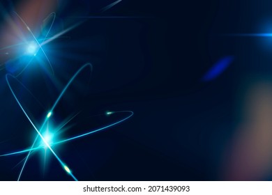 Atomic Science Technology Background Border Blue Stock Illustration 