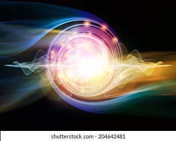 Atomic Series. Interplay Of Lights And Fractal Elements On The Subject Of Quantum Mechanics, Particle Physics And Energy.