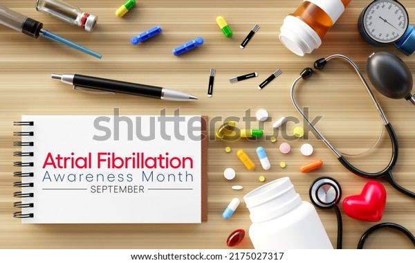 Atrial\
Fibrillation (AFIB) Awareness Month is observed every year in\
September, it is a heart condition that causes an irregular and\
often abnormally fast heart rate. 3D\
Rendering
