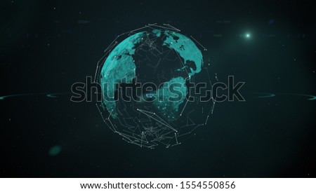 Attack of the asteroid on the Earth blanketed in virtual particles.