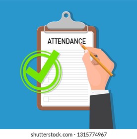 213 Marking of attendance icon Images, Stock Photos & Vectors ...