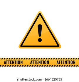 Attention Please Concept Yellow Banner Design Stock Vector (Royalty ...