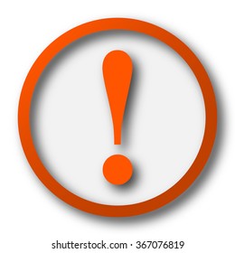 Attention Icon. Internet Button On White Background.
