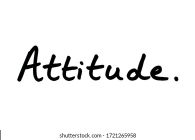 Attitude handwritten on a white background.