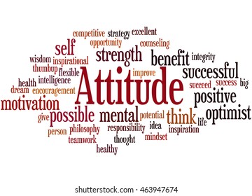 Attitude Word Cloud Concept On White Stock Illustration 463947674 ...