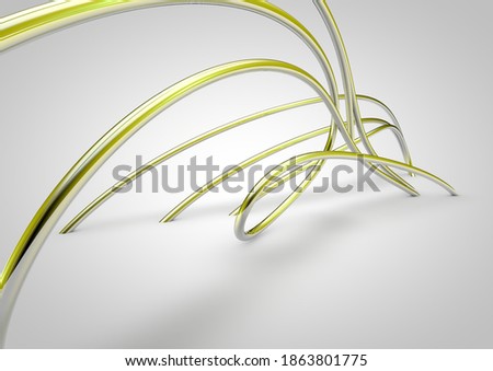 Attractor illustrations, dynamical systems, 3D rendering
