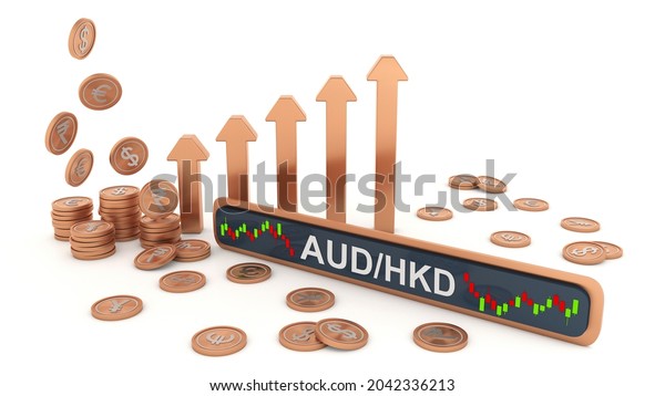 Aud Vs Hkd Chart Currency 3d Stock Illustration 2042336213